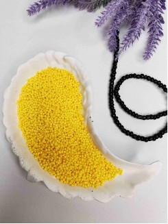 Бисер 13/0 класс А, калиброванный Чехия (желтый матовый)